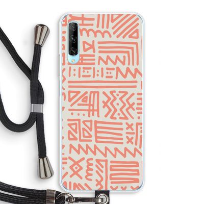 Marrakech Pink: Huawei P Smart Pro Transparant Hoesje met koord