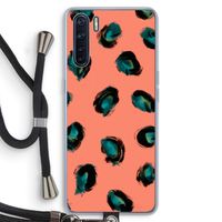 Pink Cheetah: Oppo A91 Transparant Hoesje met koord