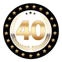 Bierviltjes 40 - 50x stuks - zwart/goud - luxe - verjaardag/jubilea - feestartikelen