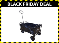 FEDEC Opvouwbare Bolderkar - Tot 75KG - PVC wielen - Zwart