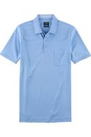 OLYMP Casual Modern Fit Polo shirt Korte mouw lichtblauw