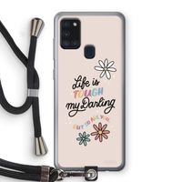 Tough Life: Samsung Galaxy A21s Transparant Hoesje met koord