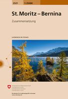 Wandelkaart - Topografische kaart 2521 St. Moritz - Bernina | Swisstopo - thumbnail