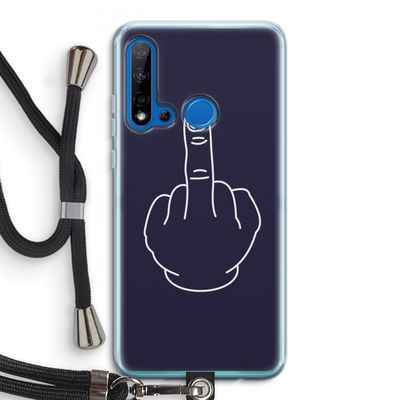 F**k U: Huawei P20 Lite (2019) Transparant Hoesje met koord