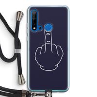 F**k U: Huawei P20 Lite (2019) Transparant Hoesje met koord