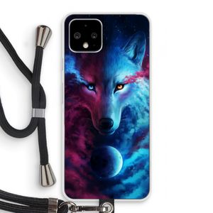 Where Light And Dark Meet: Pixel 4 Transparant Hoesje met koord