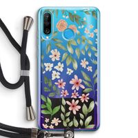 Botanical sweet flower heaven: Huawei P30 Lite Transparant Hoesje met koord