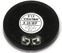 Visaton K 36 WP - 50 Ohm 1.4 inch 3.6 cm Mini-luidspreker 1 W 50 Ω Zwart Kunststof membraan, Vochtbestendig - thumbnail