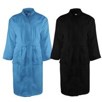 Luxe Badjas 100% Katoen Effen Zwart L XL The One Towelling - Dekbed-Discounter.nl