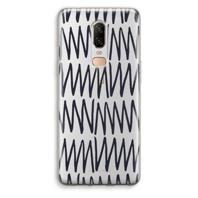 Marrakech Zigzag: OnePlus 6 Transparant Hoesje