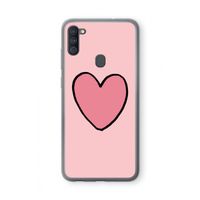Hartje: Samsung Galaxy A11 Transparant Hoesje