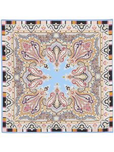 ETRO carré de poche à imprimé cachemire - Bleu