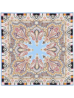 ETRO carré de poche à imprimé cachemire - Bleu