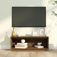 Tv-meubel 90x35x35 cm massief grenenhout honingbruin