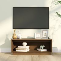 Tv-meubel 90x35x35 cm massief grenenhout honingbruin - thumbnail