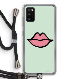 Kusje: Samsung Galaxy A41 Transparant Hoesje met koord