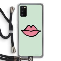 Kusje: Samsung Galaxy A41 Transparant Hoesje met koord Kusje: Samsung Galaxy A41 Transparant Hoesje met koord