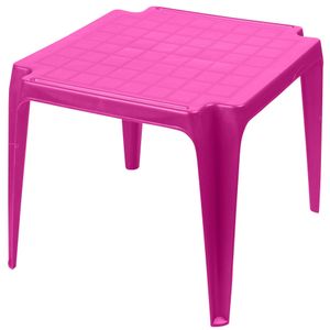 Sunnydays Kindertafel - roze - kunststof - buiten/binnen - L56 x B51 x H44 cm