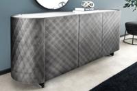 Design Dressoir REFLECTION 150cm Wit Keramiek Marmer Antraciet 3D Effect Geborstelde Afwerking - 46501 Design Dressoir REFLECTION 150cm Wit Keramiek Marmer Antraciet 3D Effect Geborstelde Afwerking - 46501
