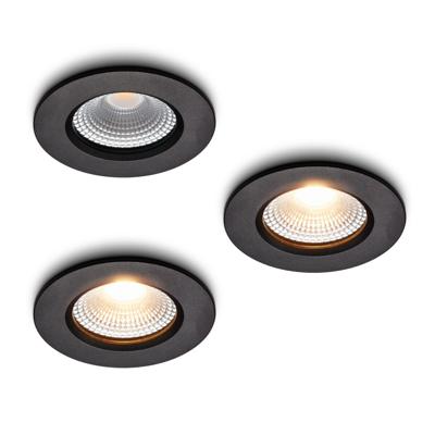 LED-inbouwspot Udis zwart dimbaar IP65