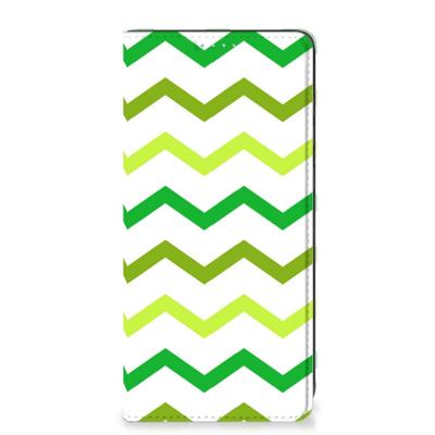 Samsung Galaxy A21s | Hoesje met Magneet | Zigzag Groen Samsung Galaxy A21s | Hoesje met Magneet | Zigzag Groen