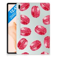 Samsung Galaxy Tab S7FE Tablet Cover Pink Macarons - thumbnail