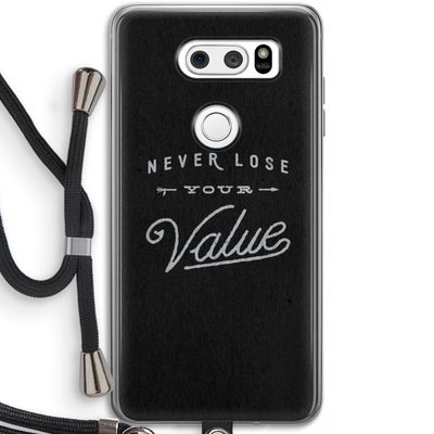 Never lose your value: LG V30 Transparant Hoesje met koord