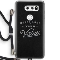 Never lose your value: LG V30 Transparant Hoesje met koord