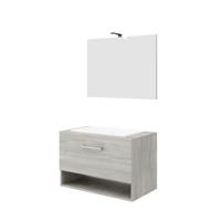 Badkamermeubelset Van Marcke Limone Compleet Set 80 cm Grijs Eiken Met Spiegel Go by Van Marcke
