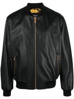 Versace veste bomber Greca en cuir - Noir