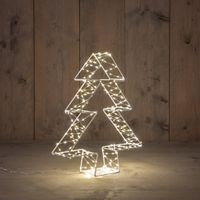 Metal 36 cmx7 cm 3D Tree White With 300Led Warm White - Anna's Collection