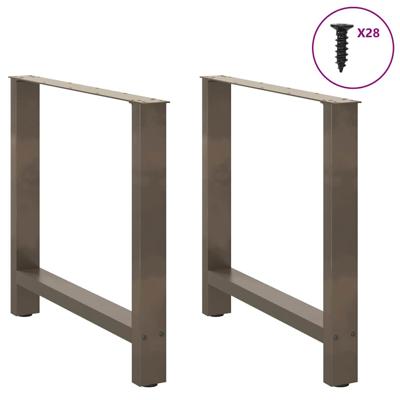 Salontafelpoten 2 st 70x(72-73) cm staal naturel