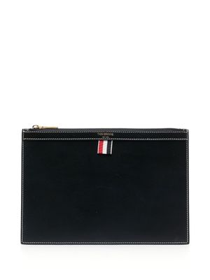 Thom Browne porte-documents à détail 4 bandes signature - Bleu