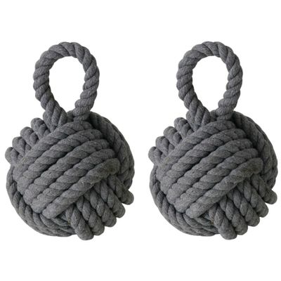 Deurstopper - 2x - 1.2 kilo - grijs - jute - 23 x 15 cm Deurstopper - 2x - 1.2 kilo - grijs - jute - 23 x 15 cm