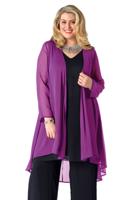 Yoek Blouse jacket | Paars | Maat Plus
