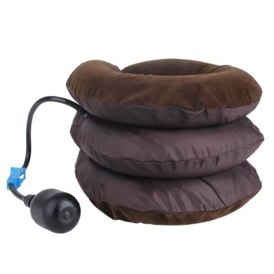 Opblaasbare lucht cervicale nek tractie apparaat zachte hoofd terug schouder nek pijn Massager hoofdpijn verlichten ontspanning brace (koffie)
