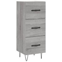 The Living Store Dressoir - Modern - Bijzetkast - 34.5 x 34 x 90 cm - Grijs Sonoma Eiken