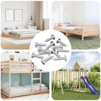 VidaXL Bout 13636 pcs zilver m4 x 16 mm staal