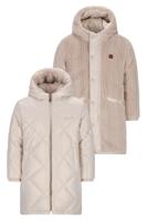 Like Flo winter winterjas meisjes - goud - Ariana - lang, omkeerbaar, capuchon, metallic