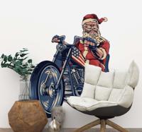 Kerststickers Rock'n roll kerstman