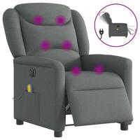 Massagestoel elektrisch verstelbaar stof donkergrijs