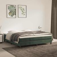 Pocketveringmatras medium 160x210x20 cm fluweel donkergroen