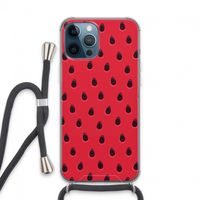 Watermelon: iPhone 13 Pro Max Transparant Hoesje met koord