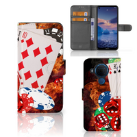 Nokia 5.4 Wallet Case met Pasjes Casino