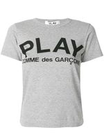 Comme Des Garçons Play t-shirt à logo imprimé - Gris