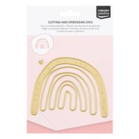 Vaessen Creative • snij- en embossingmallen regenboog 5st.
