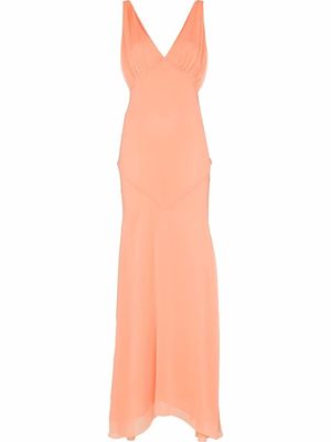De La Vali robe longue Moss en chiffon - Orange