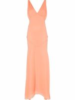 De La Vali robe longue Moss en chiffon - Orange