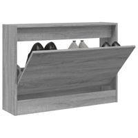 VidaXL Schoenenkast 80x21x57 cm bewerkt hout grijs sonoma eikenkleur