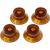 Gibson Top Hat Knobs Vintage Amber potmeterknoppen voor gitaar (set van 4)